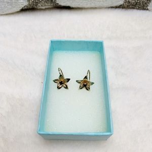 Gold Plated Floral Earrings